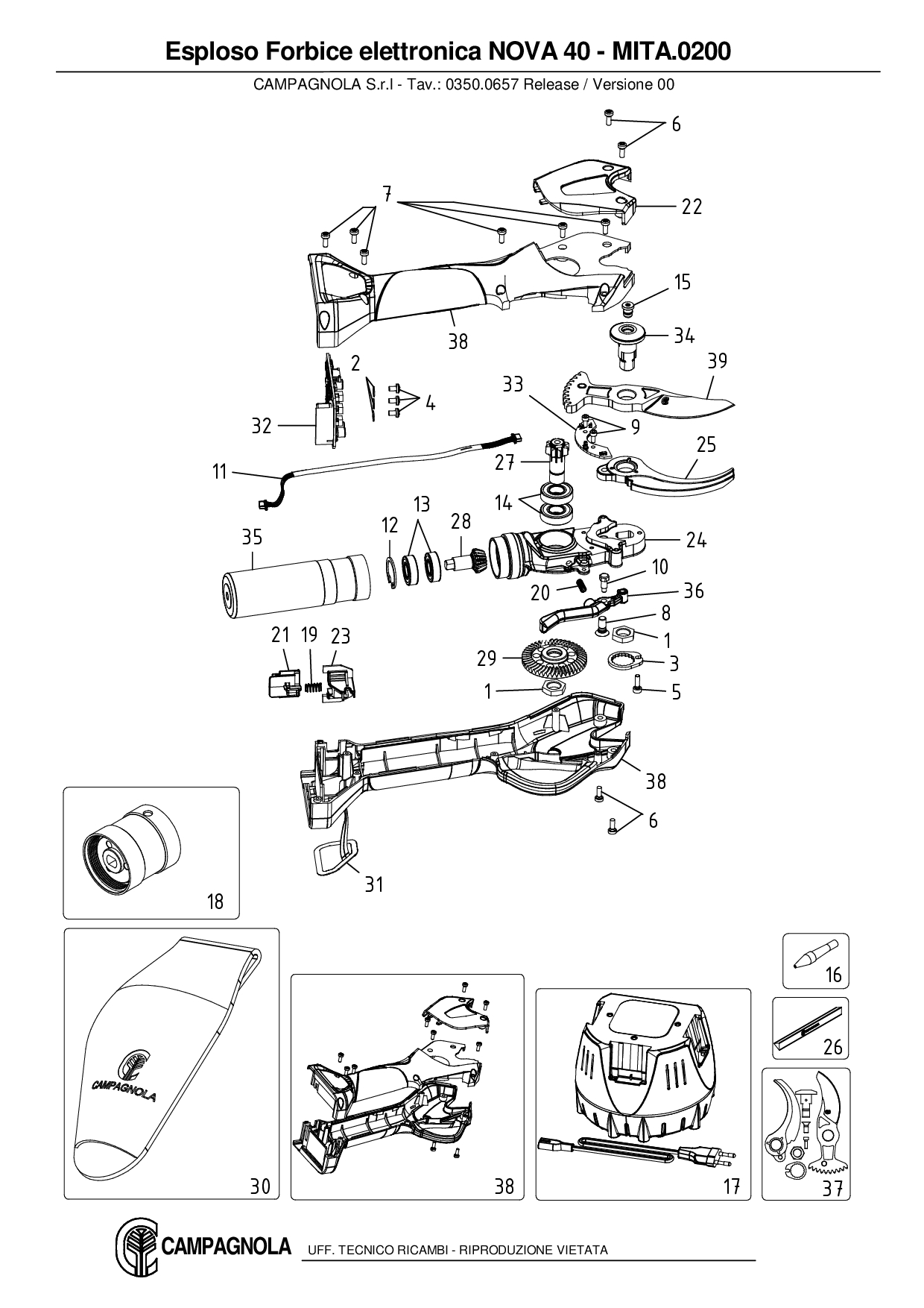 MITA.0200_Esploso Forbice elettronica NOVA 40